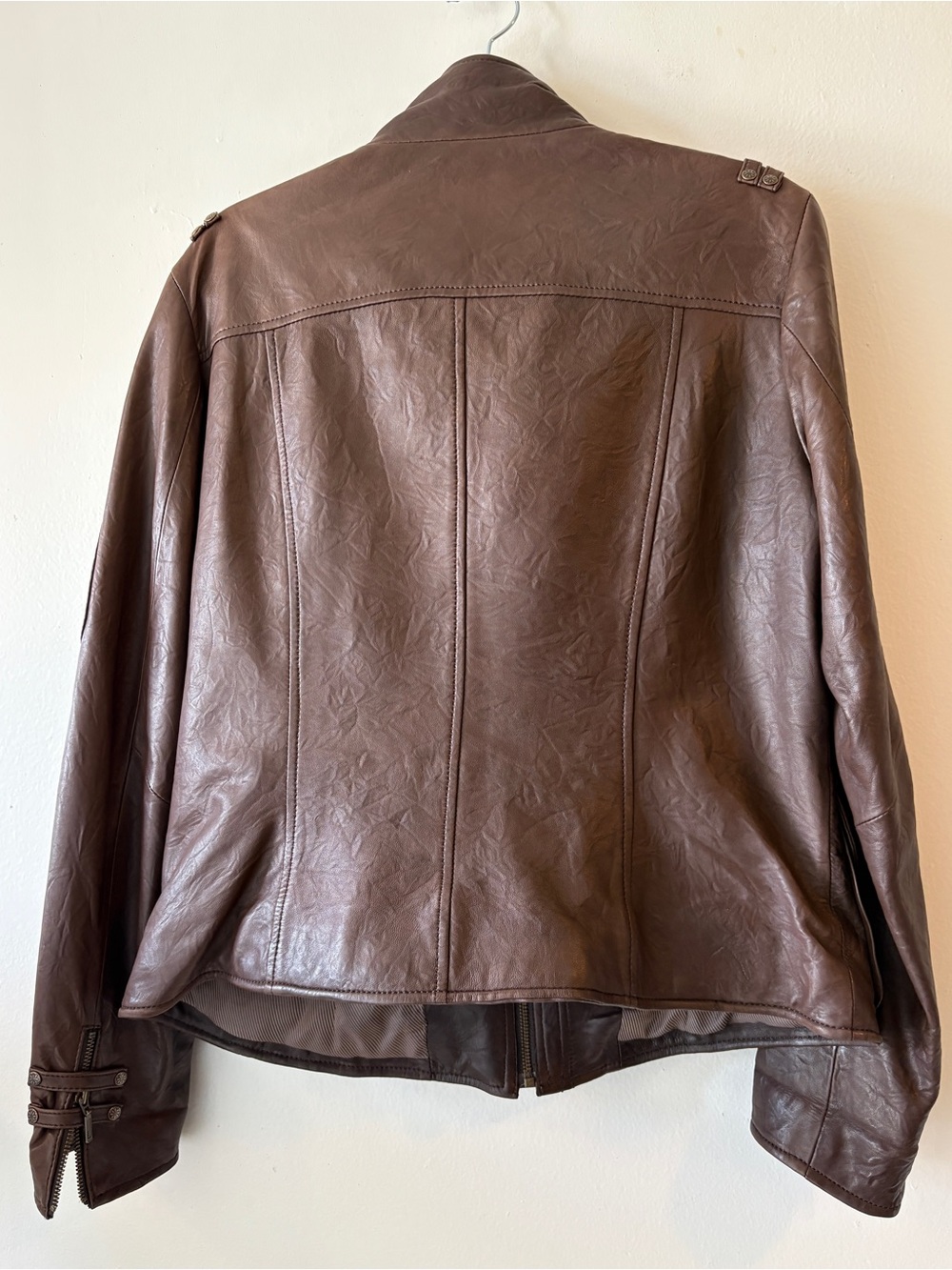 Vintage Danier Buttery Soft Leather Jacket In a Rich Chocolate Brown Size L Fall - Picture 4 of 15